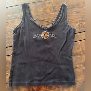 Vintage Harley-Davidson graphic tank top with chain. Size medium